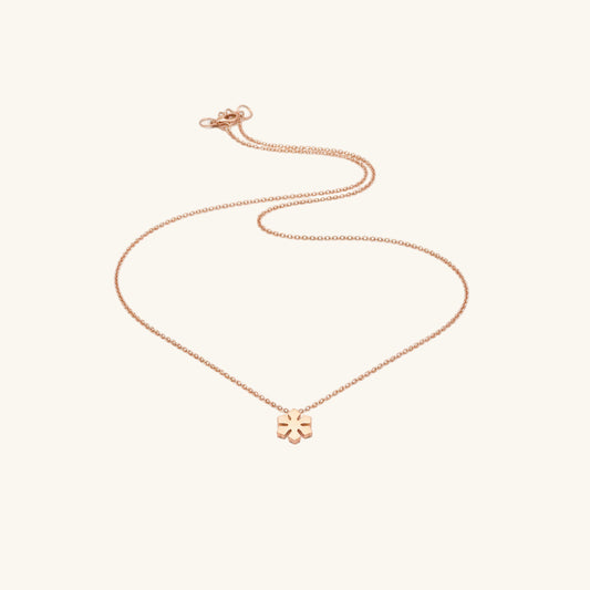 Minimal Snowflake Rose Plated Women's Silver Necklace