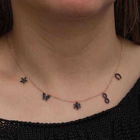 Luck Rose Women's Silver Necklace
