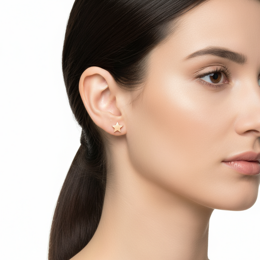 Boucles d'oreilles à tige en argent plaqué rose pour femme