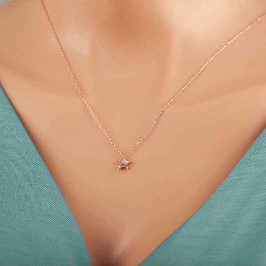 Rose Star Women's Silver Necklace