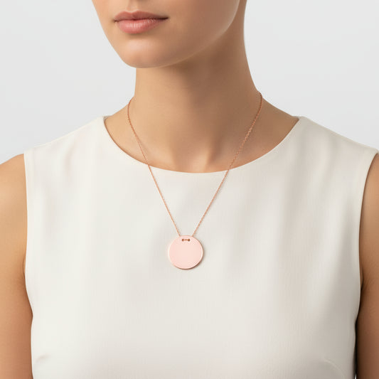 Rosévergoldete runde Silberkette für Damen