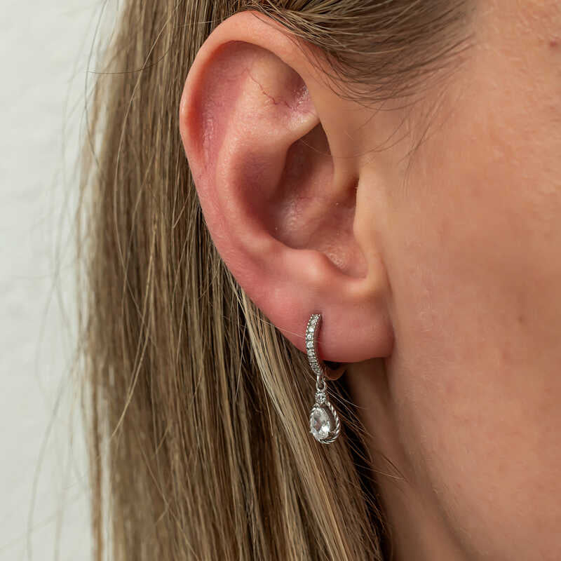Dangle Drop Women's Silver Earring