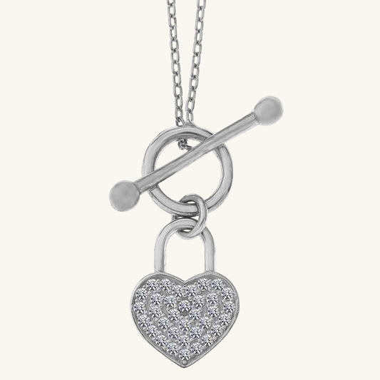 Swinging Heart Women's Silver Pendant