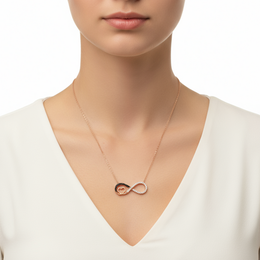 Heart Infinity Women's Silver Necklace