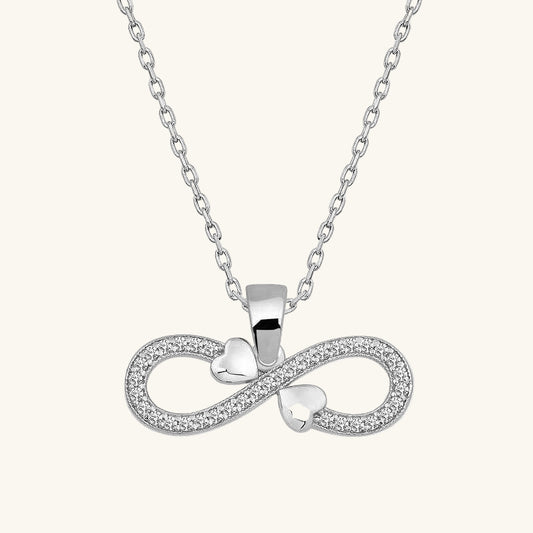 Infinite Hearts Women's Silver Necklace