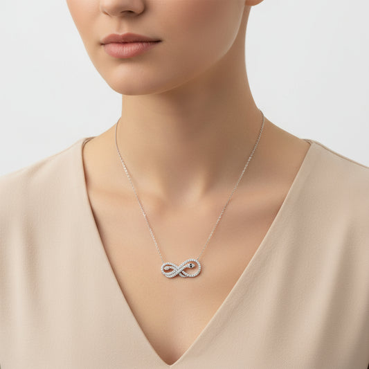 Infinity Snake Women's Silver Necklace