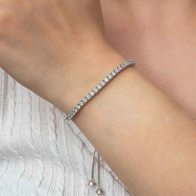 Water Channel Elevator Women's Silver Bracelet