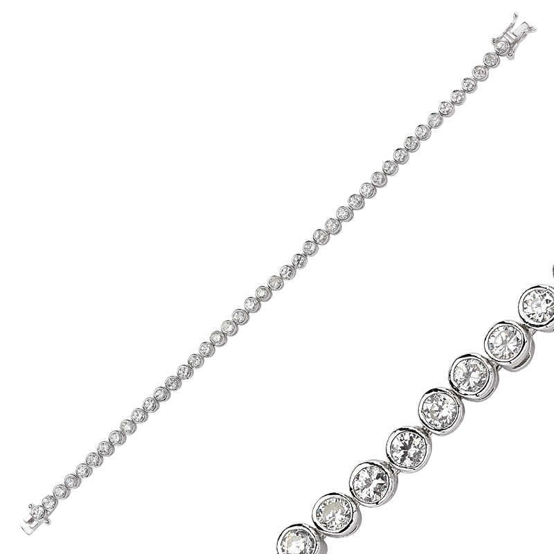 Pulsera de plata para mujer White Stone Waterway