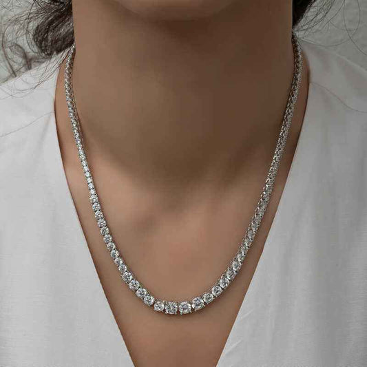 Süzme White Stone Waterway Women's Silver Necklace