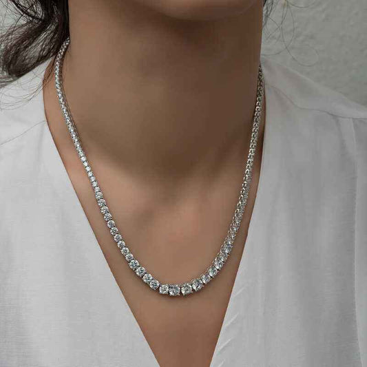 Süzme White Stone Waterway Women's Silver Necklace