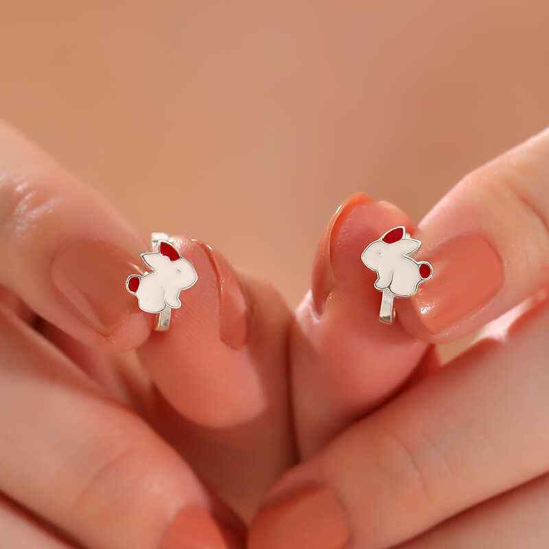 Rabbit Children's Silver Earrings