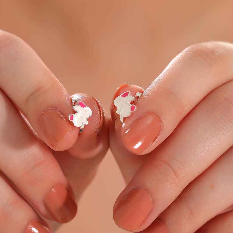 Rabbit Children's Silver Earrings