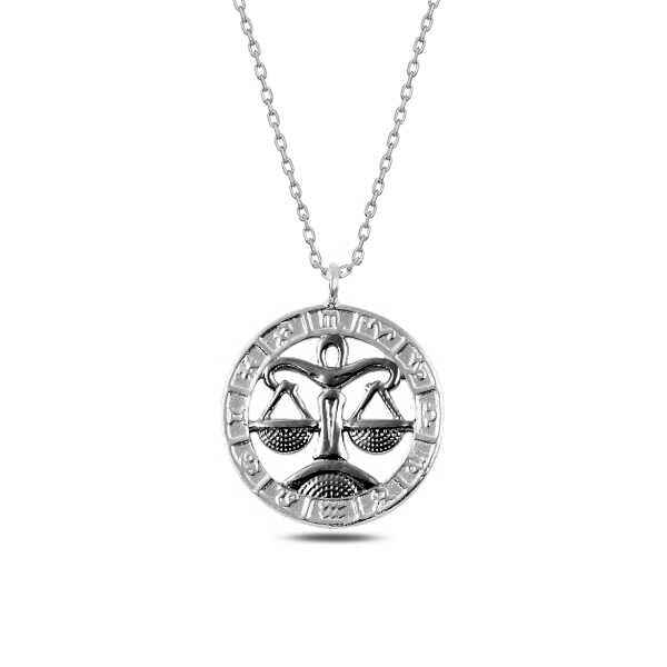 Libra Zodiac Silver Necklace