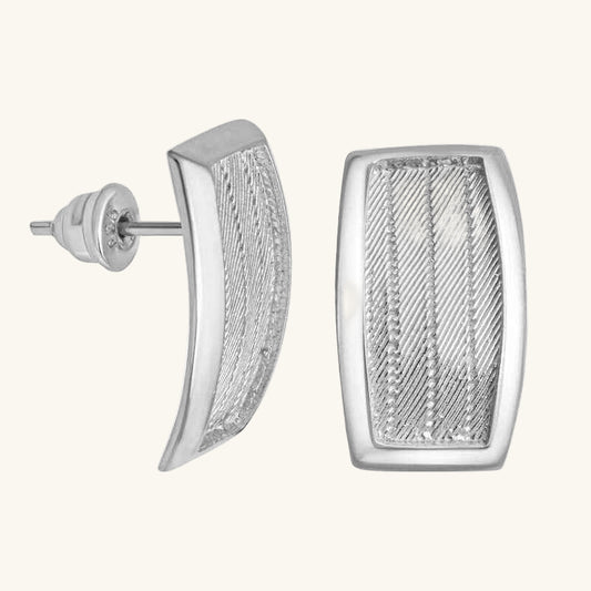 Trabzon Mesh Women's Silver Earrings
