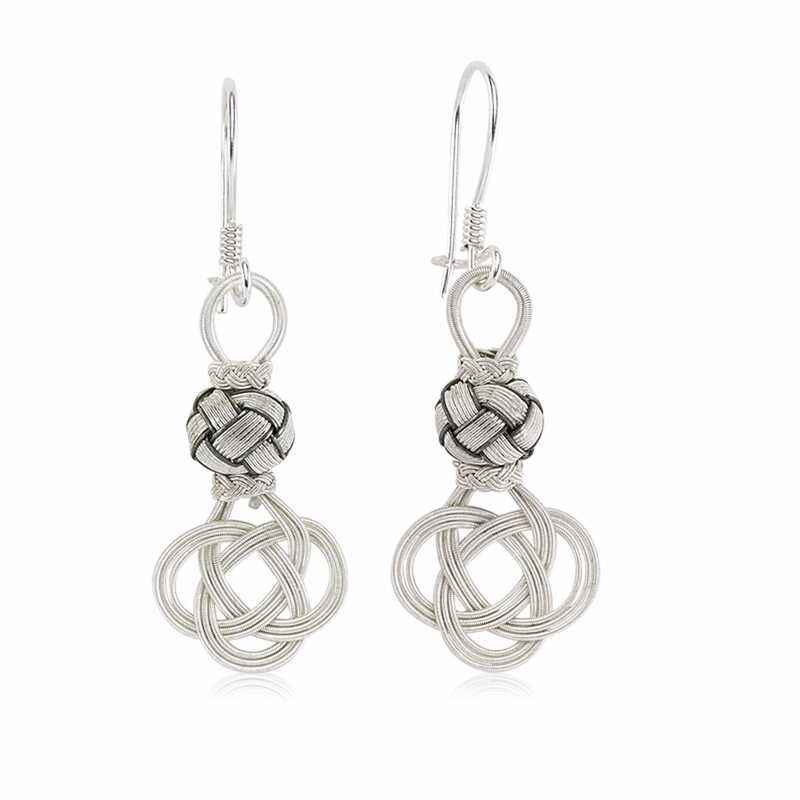 Trabzon Weave Kazaz Women's Silver Earrings
