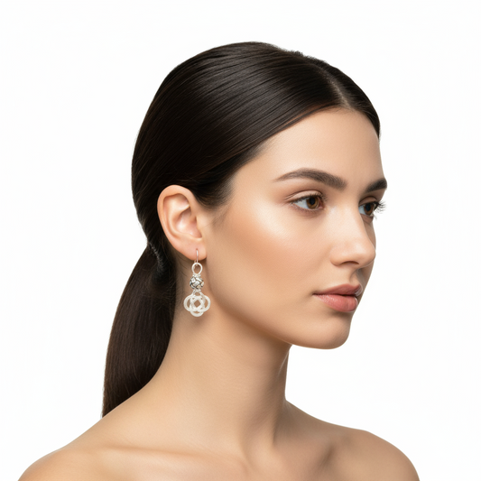 Trabzon Weave Kazaz Women's Silver Earrings