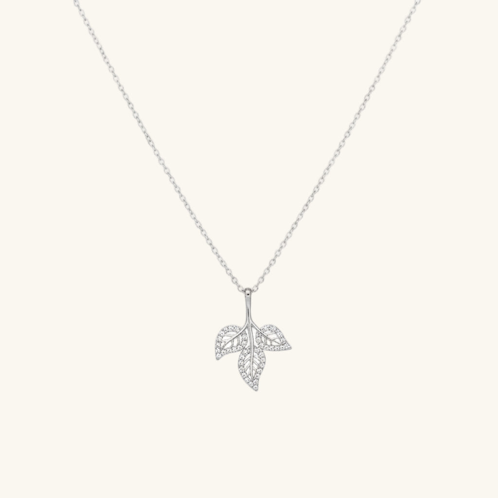Three Leaf Women's Silver Pendant