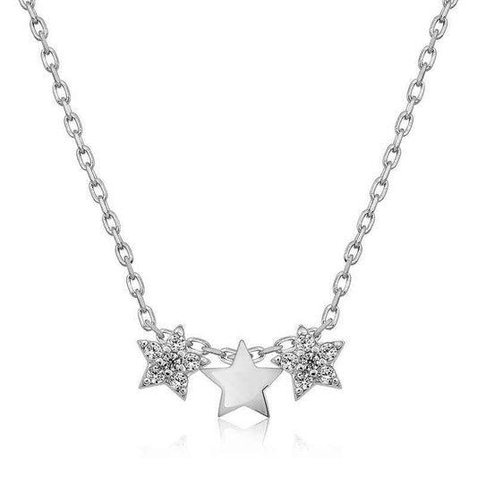 Three Star Silver Pendant