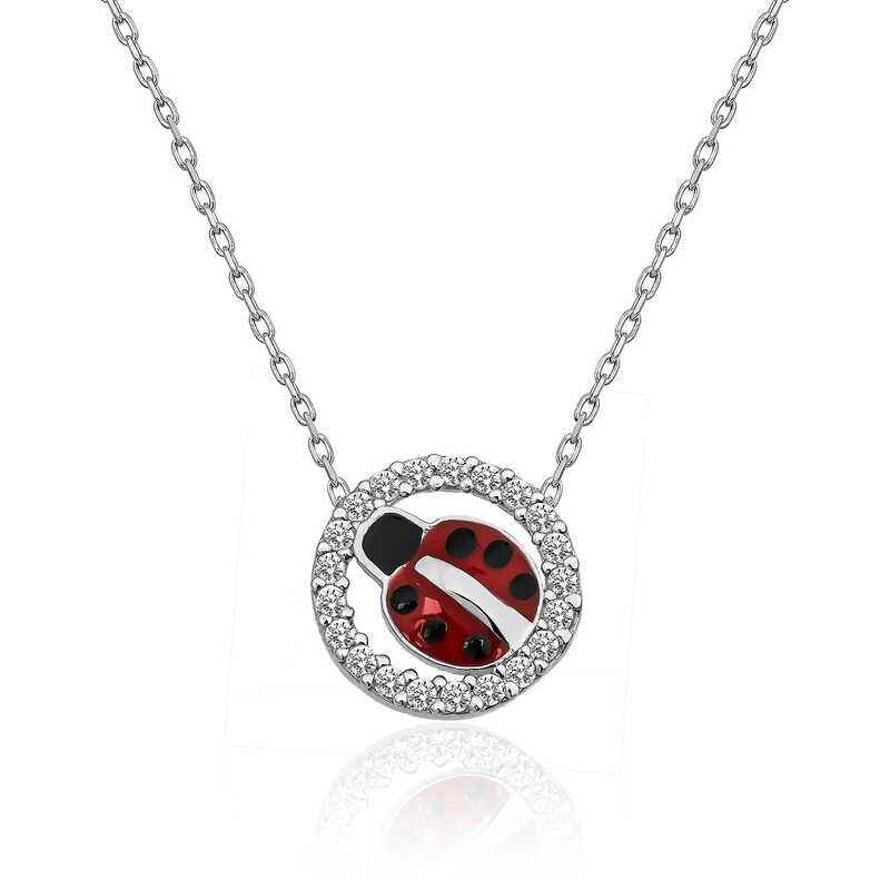 Ladybug Women's Silver Pendant