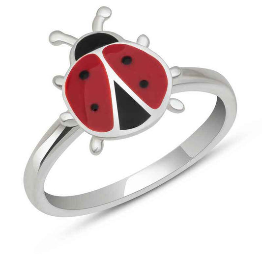 Ladybug Girl's Silver Ring