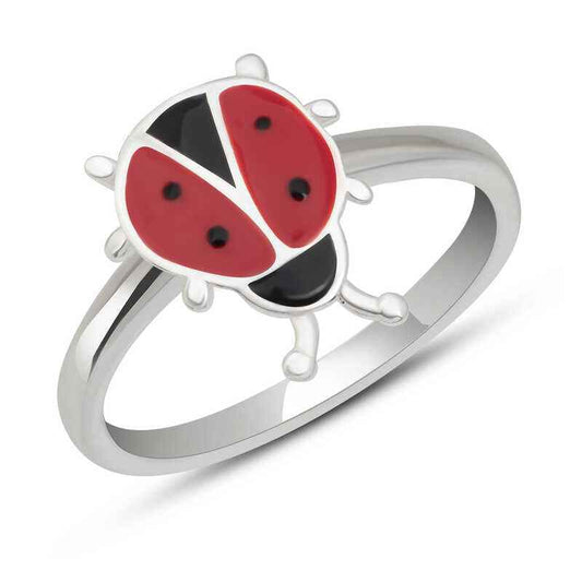 Ladybug Girl's Silver Ring