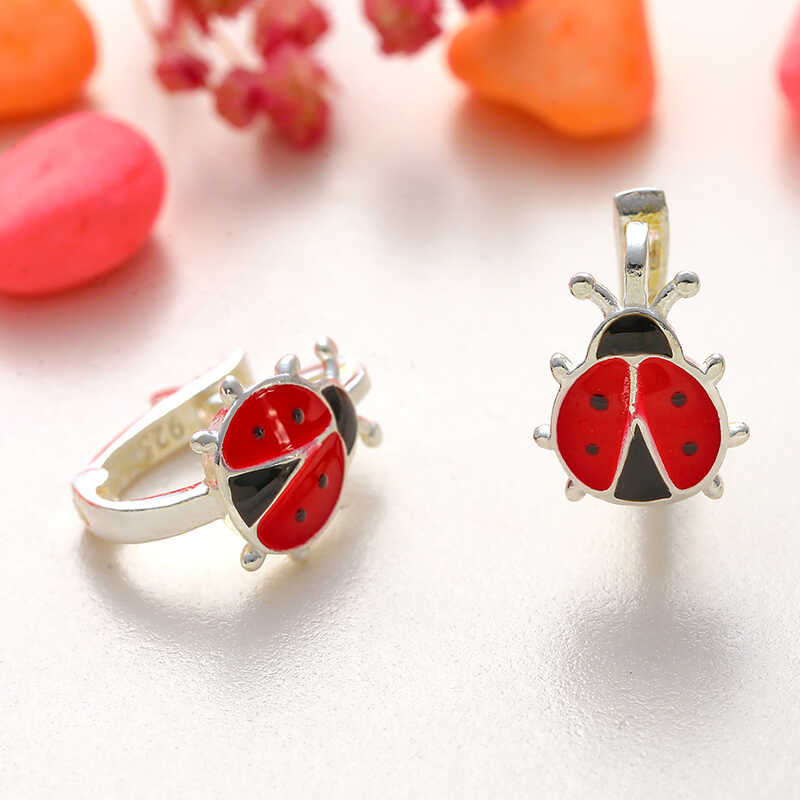 Ladybug Children's Silver Earring