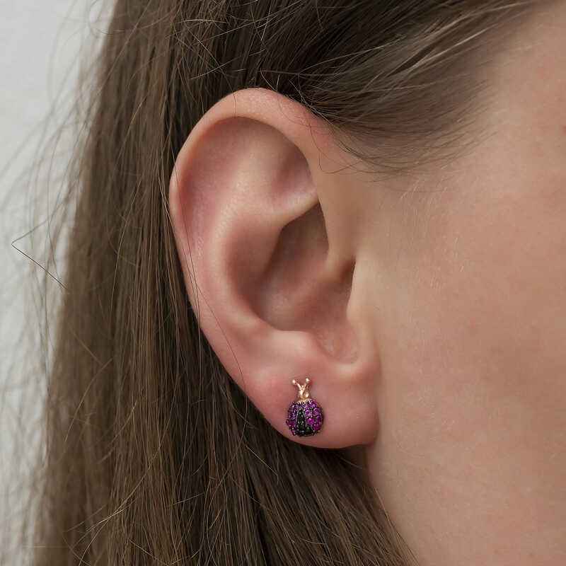 Ladybug Silver Earrings