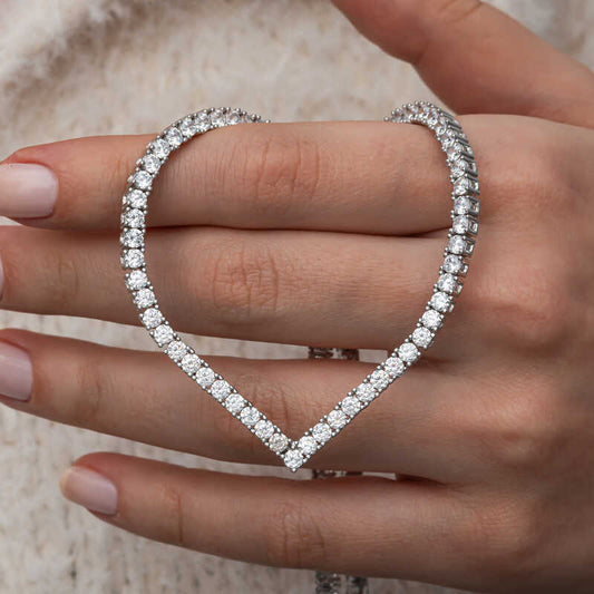 Collier en argent pour femme V Model Tennis