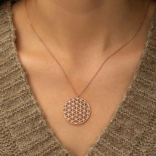 Flower of Life Silver Pendant