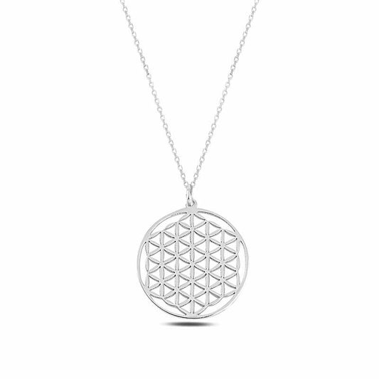 Flower of Life Silver Necklace