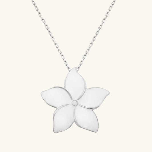 Jasminblüte Damen Silber Halskette
