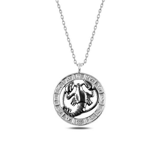 Krebs Sternzeichen Silber Halskette
