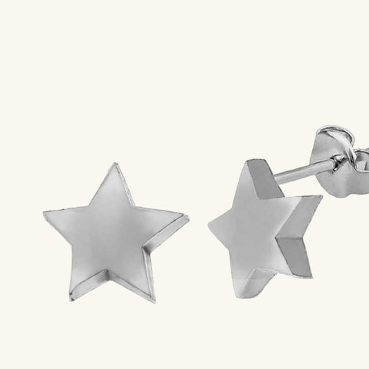 Boucle d'oreille étoile en argent pour femme