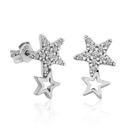 Shooting Star Women's Silver Earrings