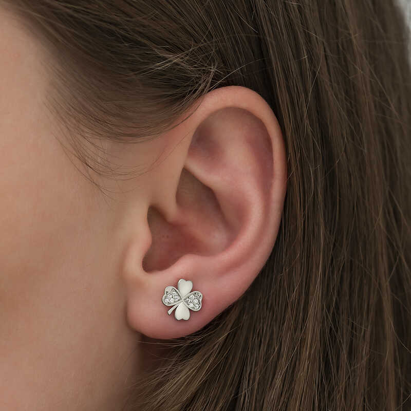 Silver Clover Earrings