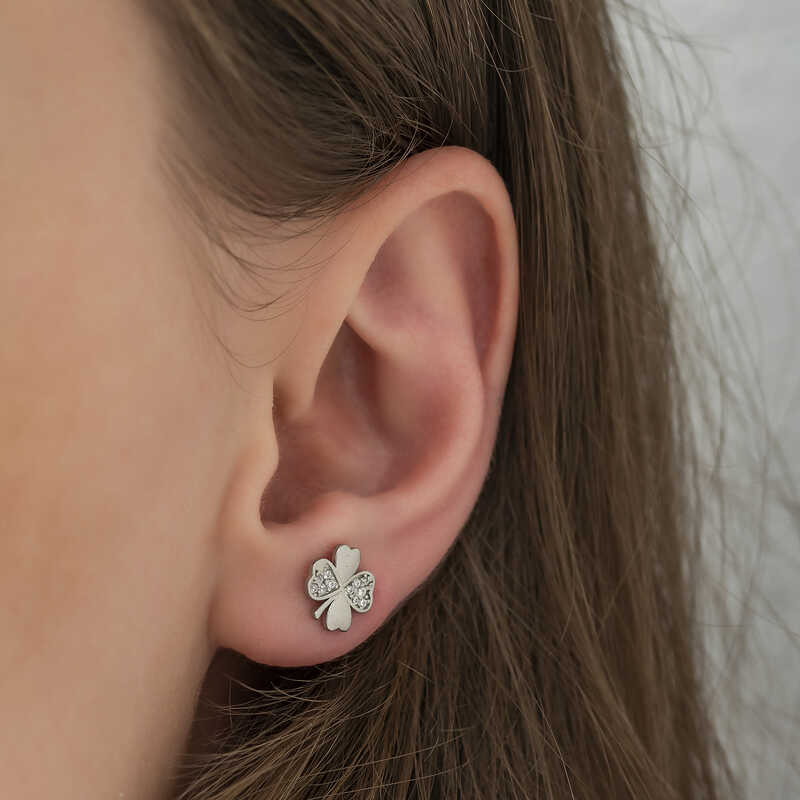 Silver Clover Earrings