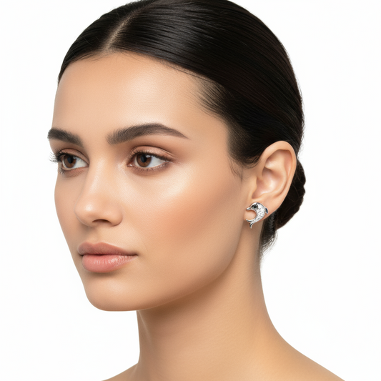 Delfin-Ohrstecker aus Silber