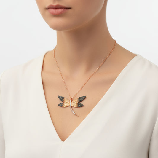 Dragonfly Women's Silver Necklace