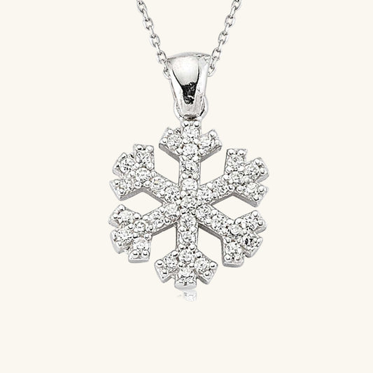 Collier en argent pour femme avec flocon de neige