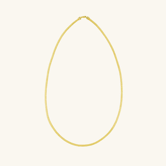 Collier en argent pour femme en maille de pierre