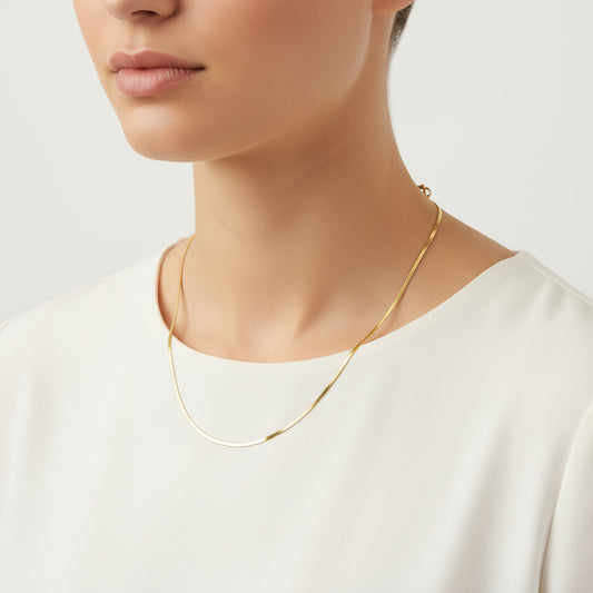 Stone Mesh Women's Silver Necklace