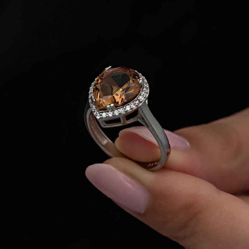 Zultanit Drop Women's Silver Ring