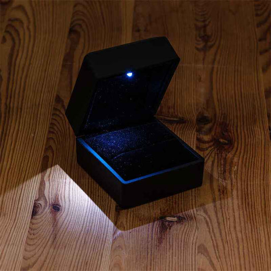 Lighted Black Color Ring Box
