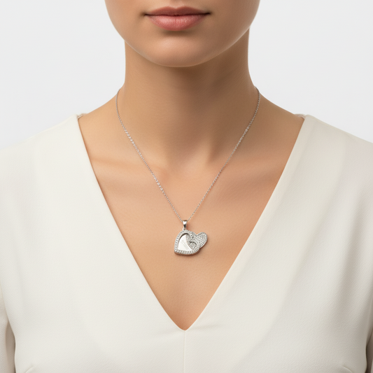 Damen Silberkette mit Herzgravur