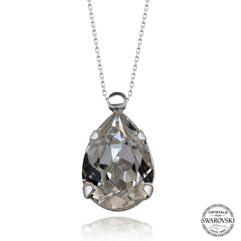 Collier en argent pour femme avec pendentif en cristal Swarovski