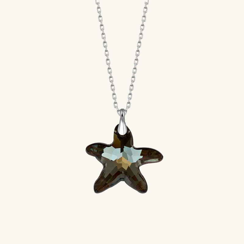 Swarovski Crystal Starfish Women's Silver Necklace