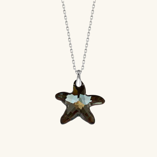 Swarovski Crystal Starfish Women's Silver Necklace