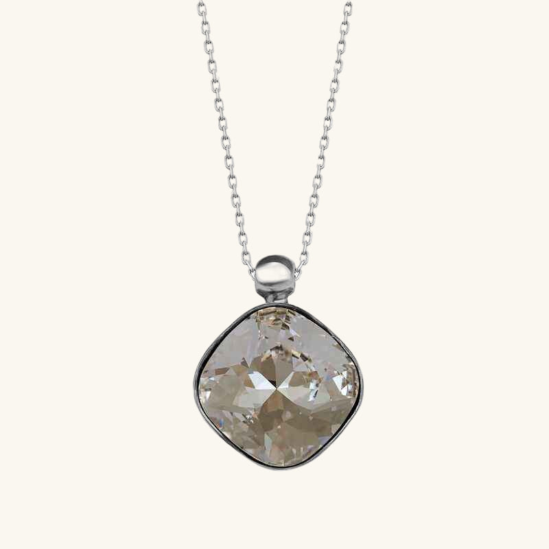 Swarovski Crystal Stone Women's Silver Necklace
