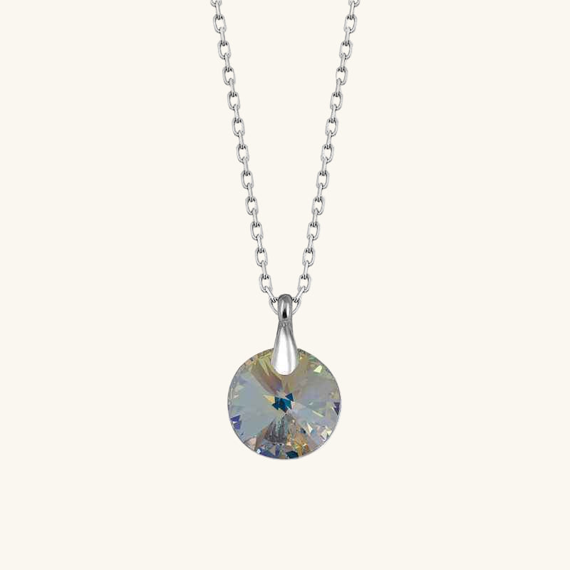 Swarovski Crystal Stone Women's Silver Necklace