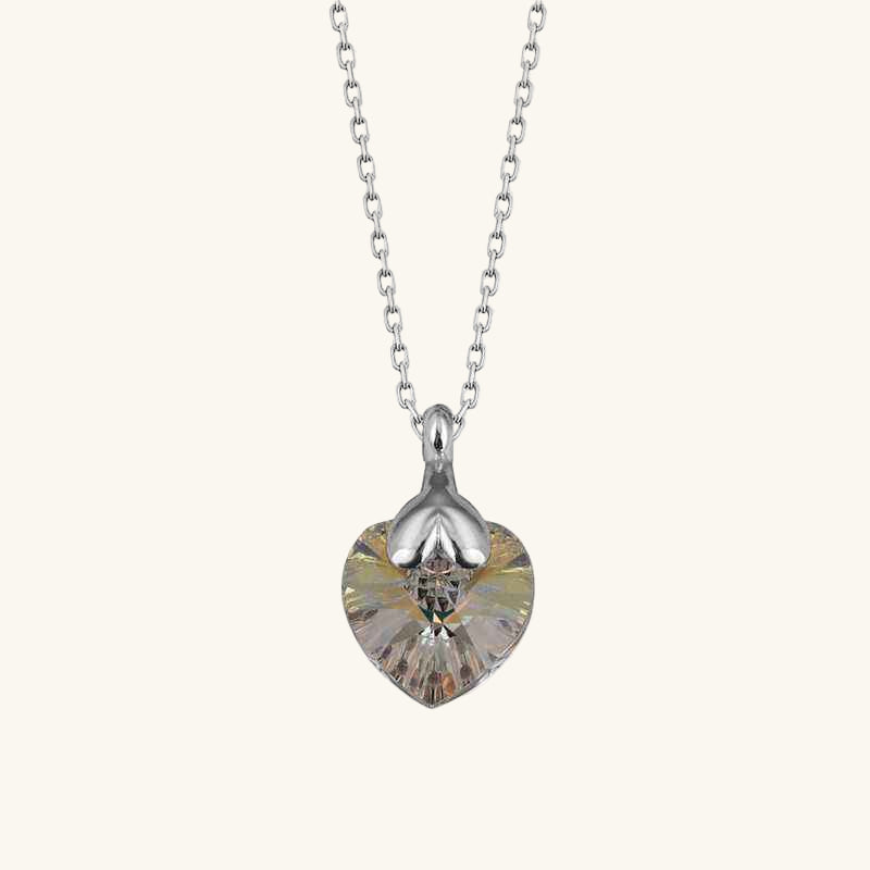 Swarovski Crystal Heart Women's Silver Necklace
